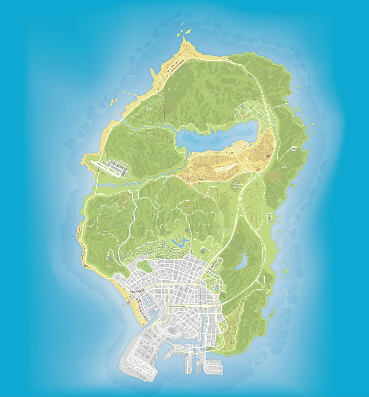 GTA 5 실제 지도 미리보기